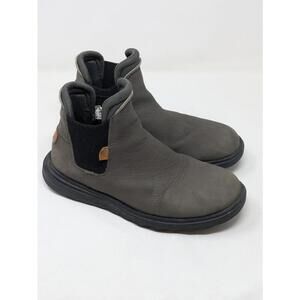 Hey Dude Men's Gray Branson M Craft Leather Pull On Chelsea Boots Size 8